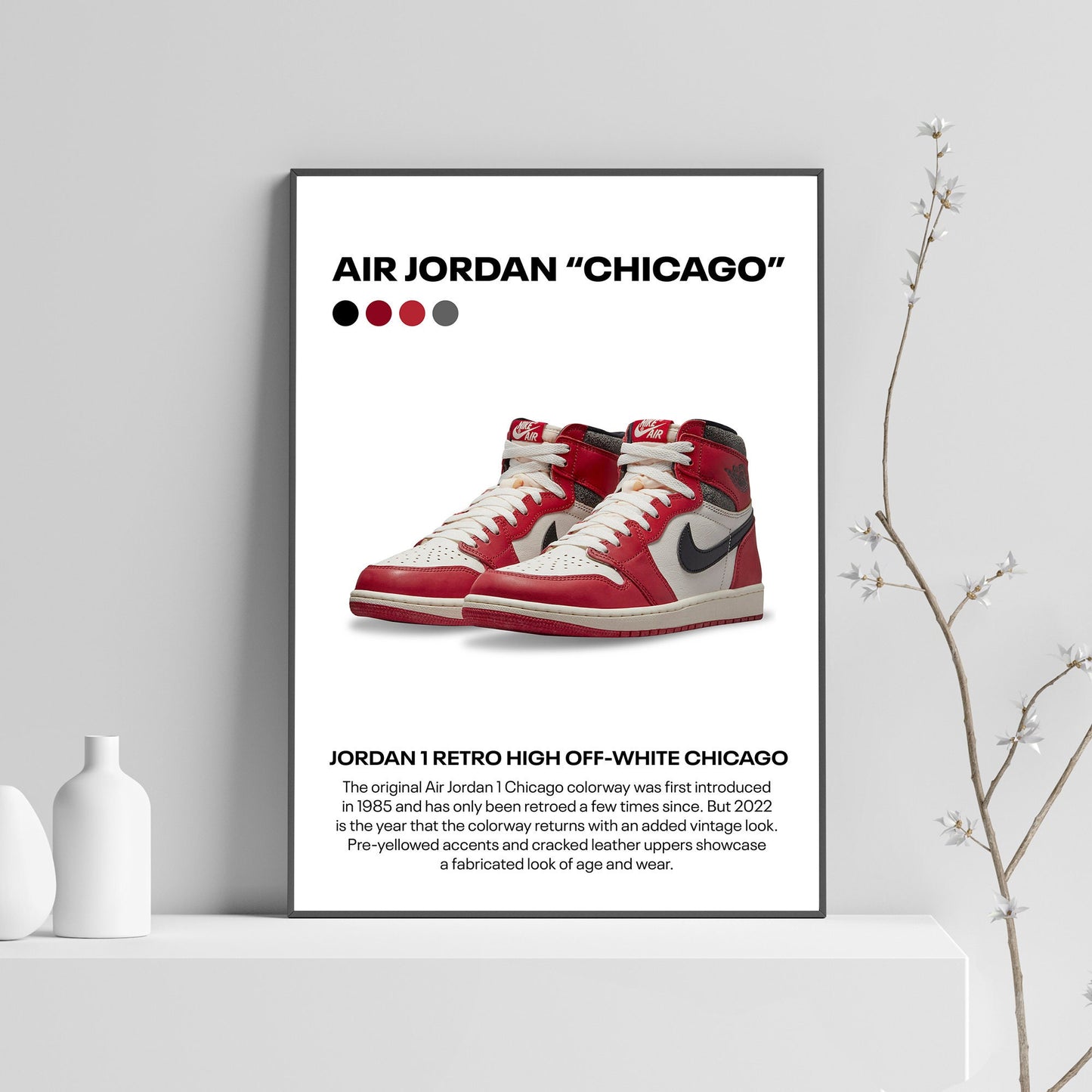 Nike Chicago trainer poster Hypebeast Sneaker Poster, Minimalist Hypebeast Shoes poster, Sneaker Prints Set, Sneakerhead Decor, Room Decor