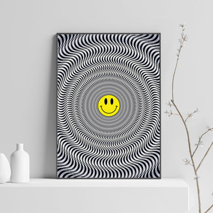 Acid House Trippy Printed Poster