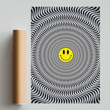 Acid House Trippy Printed Poster